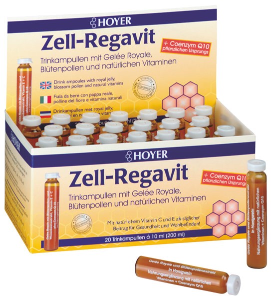 Zell-Regavit mit Gelee Royale, Blütenpollenextrakt, natürlichen Vitaminen und Coenzym Q10