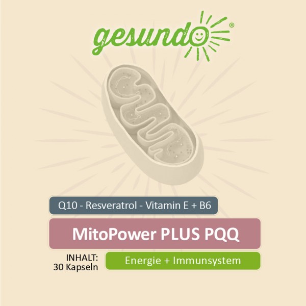 gesundo MitoPower PLUS PQQ + Coenzym Q10 + Vitamine