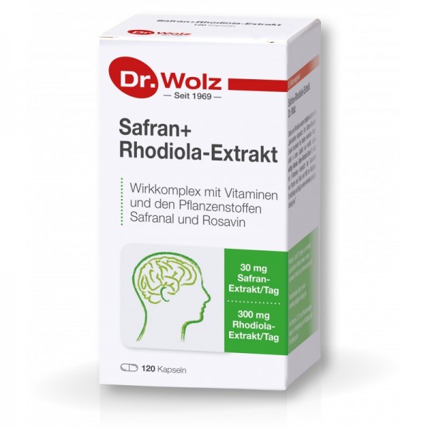 Safran + Rhodiola Extrakt Dr. Wolz – 120 Kapseln