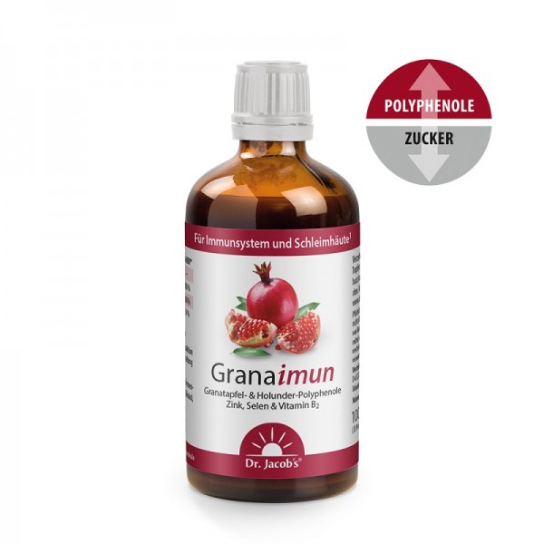 Granaimun mit fermentierten Granatapfel, Holunderbeeren, Zink, Selen und Vitamin B2