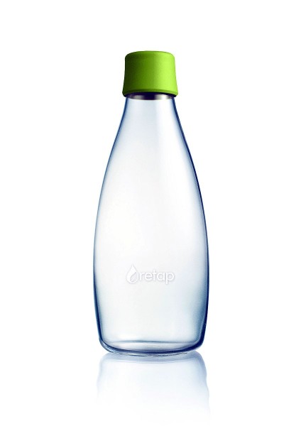 Retap Wasser-Trinkflasche 800 ml aus Borosilikatglas